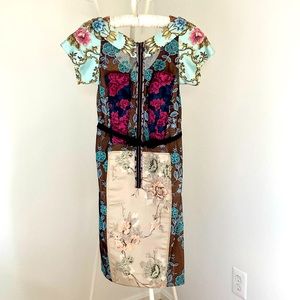 Byron Lars Beguile Brocade Sheath Dress size 2